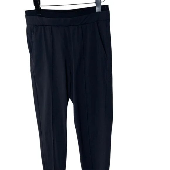 ATHLETA Venice Mid Rise Zip Pocket Stretch Tapered Pintuck Pants Black, Small - Picture 4 of 10